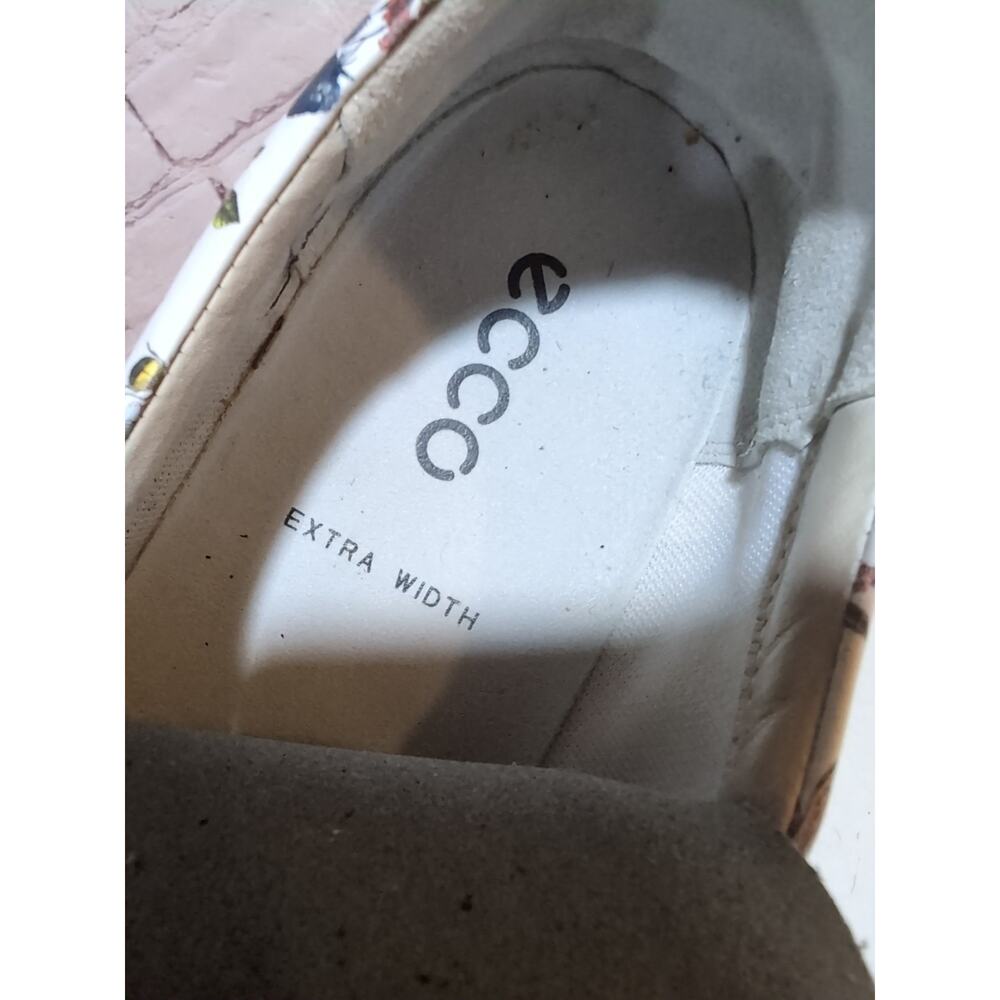 Ecco Kristjana Williams Floral White Leather Womens Sneakers 42 EU / 11-11.5 US - Picture 13 of 13